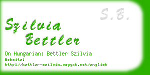 szilvia bettler business card